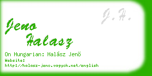 jeno halasz business card