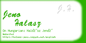 jeno halasz business card